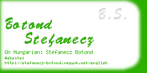 botond stefanecz business card
